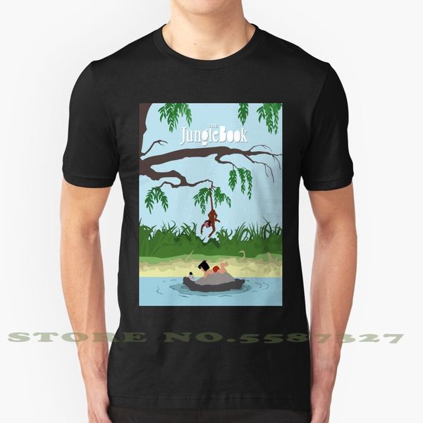 

jungle book fashion vintage tshirt t shirts jungle book ballo bear mowgli bagheera panther man children kids animals swimming