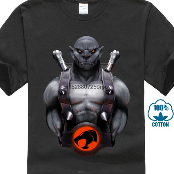 

panthro thundercats gymer поезд мультфильм классический телесериал t shirt black basic tee