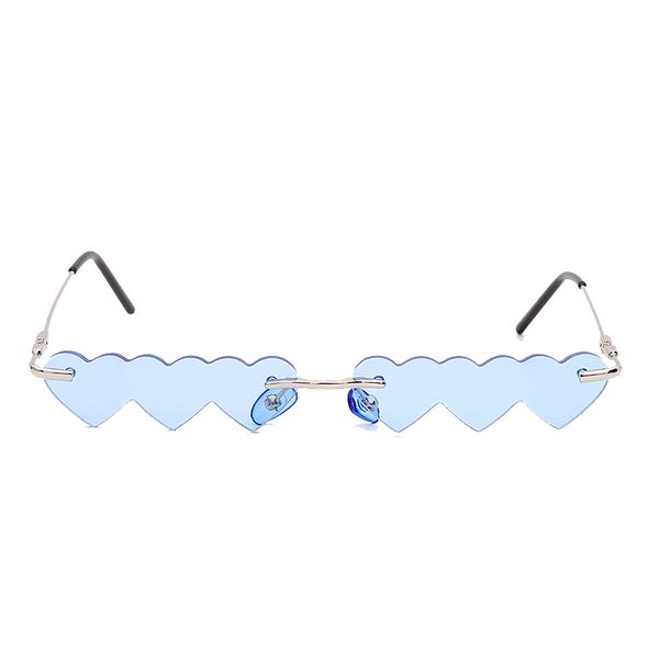 

women sunglasses small rimless punk sunglasses women pink heart unique rectangle sun glasses for female vintage lunette new, White;black