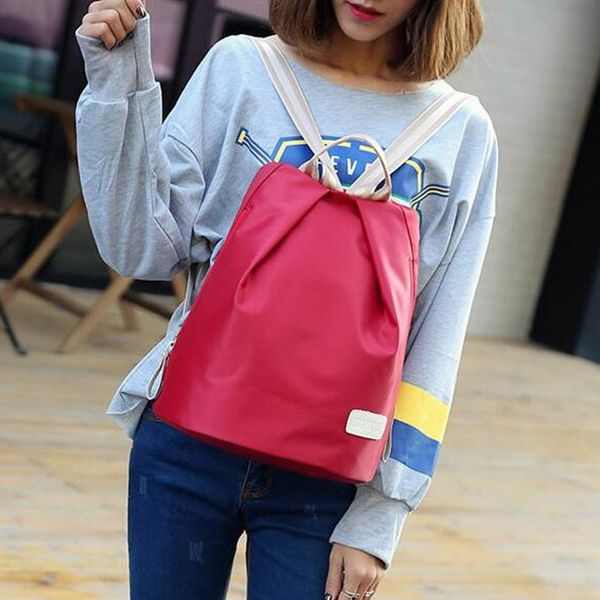 

new nylon backpack bag mother three-piece set simple wild leisure travel bag college student schoolbag women