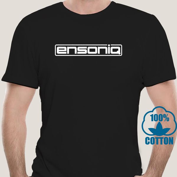 

1616d мужчины футболка ensoniq майка белое на черном tshirts женщины футболку