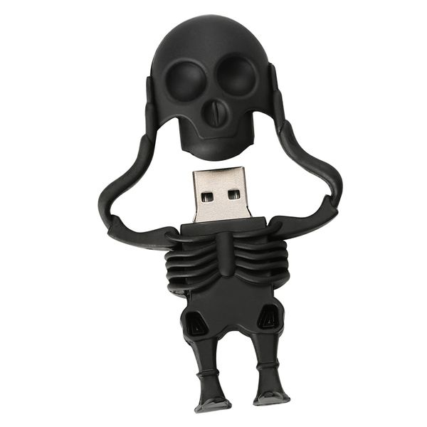 

cartoon rubber skull head high speed usb 2.0 flash drive u disk memory