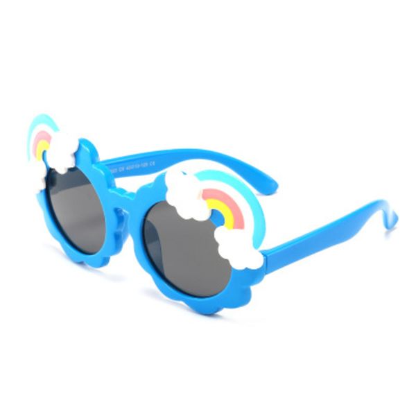 

new candy color round sunglasses kids rainbow frame sun glasses boys comfortable polarized shades girls eyewears, White;black