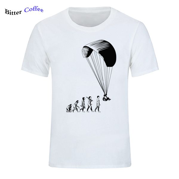 

summer fashion crazy paragliding evolution skydiving t shirt for men o-neck 100% cotton new tee shirt plus size
