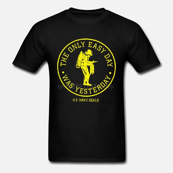 

navy seals - the only easy day was yesterday armee bw army t-shirt s-3xl harajuku fashion classic unique ing