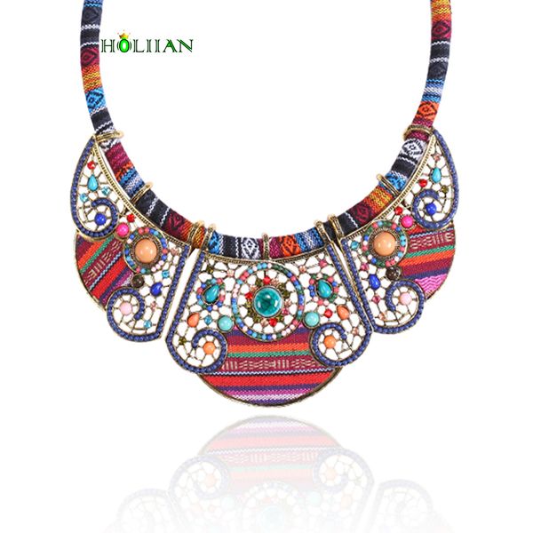 

2020 new women bohemia necklace&pendants multicolor statement choker necklace antique tribal ethnic boho jewelry mujer bijoux, Silver