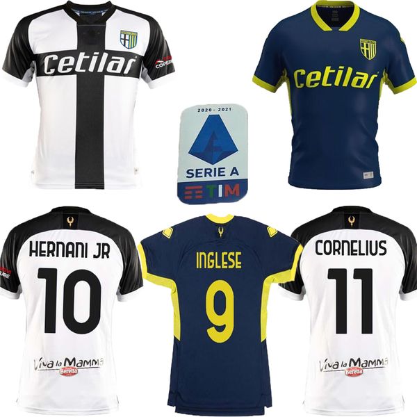 

new 2020 2021 parma calcio home away 3rd b.alves soccer jerseys 20 21 hernani jr inglese gervinho karamoh men black football shirt, Black;yellow