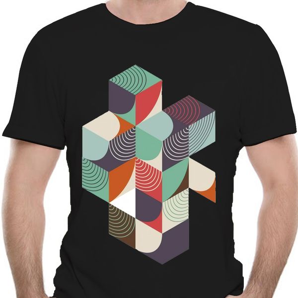 

vintage geometrical art mens tee -image by sportswear tee shirt