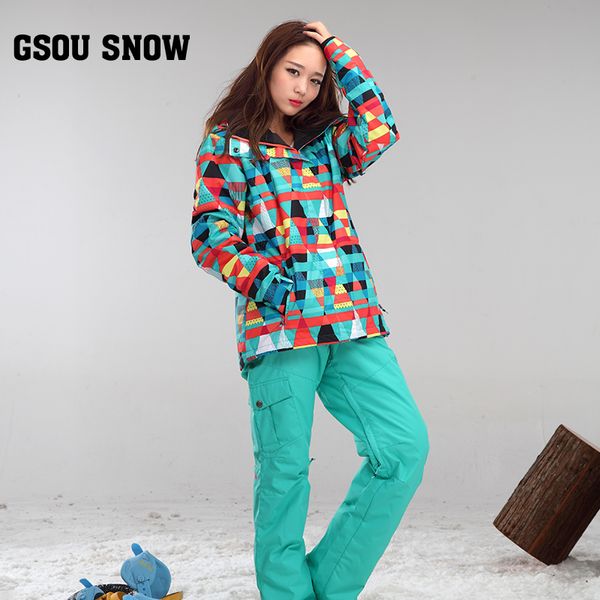 

skiing jackets gsou snow ski suit, outdoor breathable, thickening waterproof suit