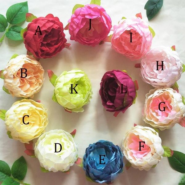 

9cm artificial flowers for wedding decorations silk peony flower heads party decoration supplies flower wall wedding backdrop