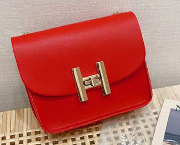

2020 new women bag casual shoulder messenger small square bag chain lock handbag