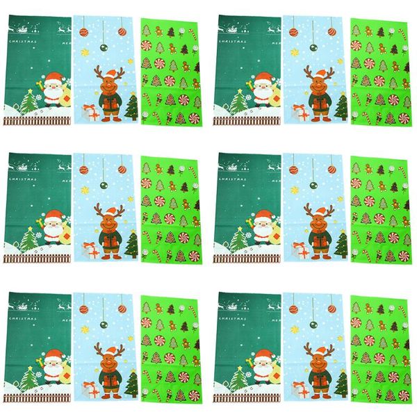 

24 pcs cartoon lightweight biscuit bags christmas gift storage containers