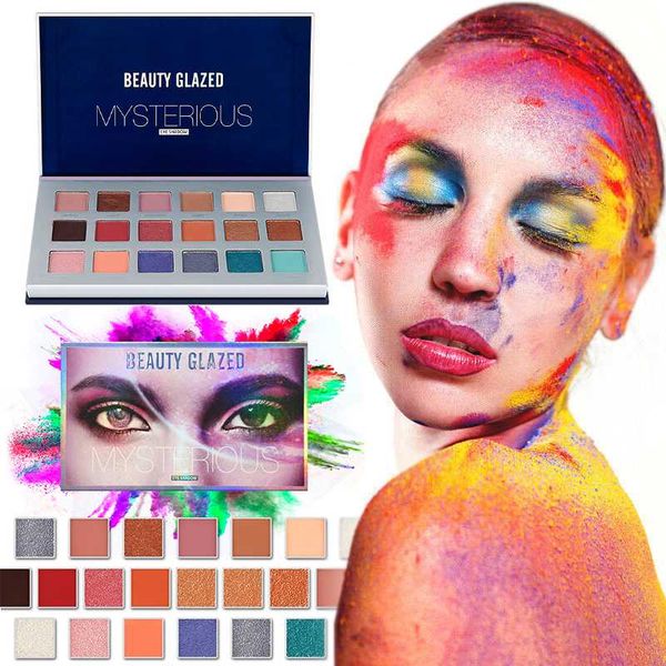 

eye shadow 1pcs glazed 18 color natural highlight palette matte pearlescent eyeshadow fine and silky tslm1