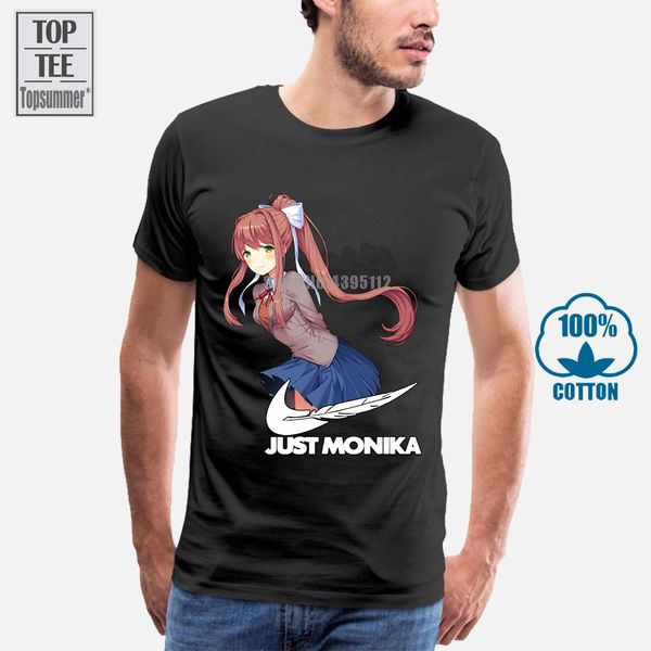

just monika t shirt doki doki literature club men women do it anime printed t shirt hip hop tees shirt cotton streetwear