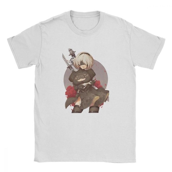 

midnite star nierautomata 2b t-shirts men yorha game novelty 100% cotton tee shirt crew neck short sleeve plus size