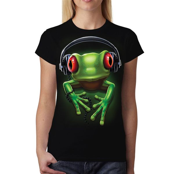 

frog rock headphones music women t - shirt s - 6xl new tee tshirt tee shirt