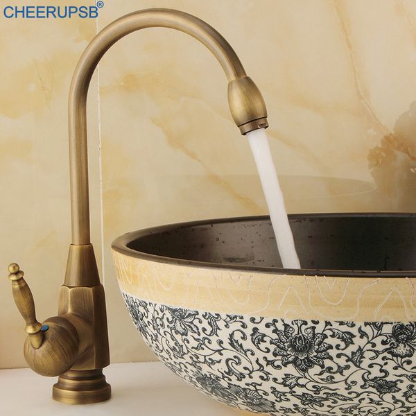 

bathroom sink faucets wastafel mengkraan single handle vintage faucet cold water mixer tap brass plated basin gold copper