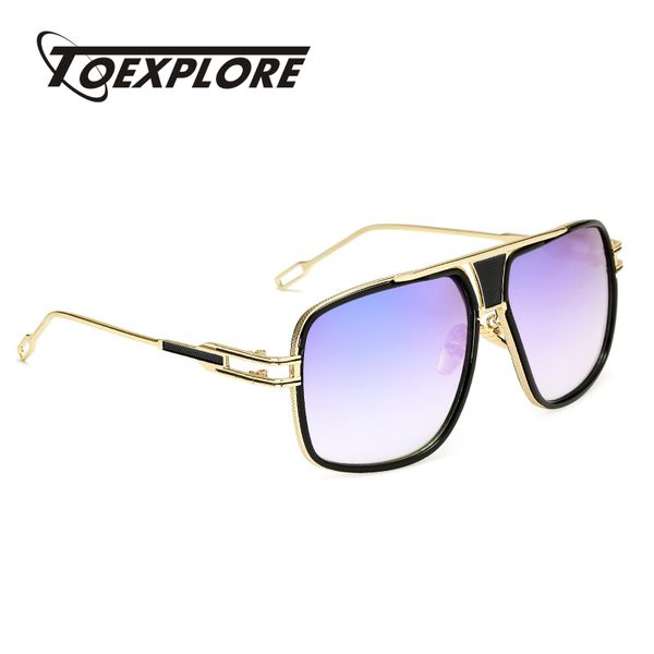 

sunglasses toexplore steampunk metal frame men women brand designer glasses goggle mirror eyewear fashion uv400, White;black