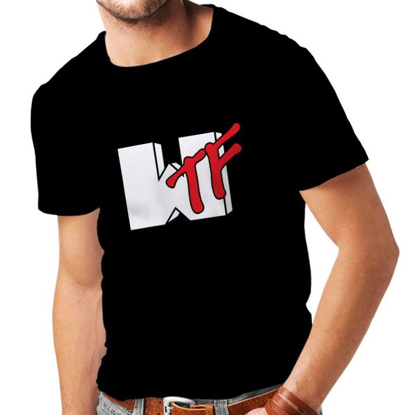 

men's t-shirt wtf happened to music vintage parody graphic