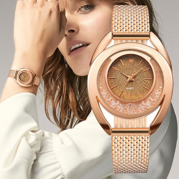 

wristwatches 2021 fashion women watches casual bracelet watch luxury band quartz dress clock wristwatch montre femme ladies, Slivery;brown