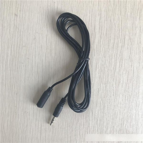

10pcs/lot 3.5mm x 2.1mm adapter data extension cable female to male plug jack audio black 1m