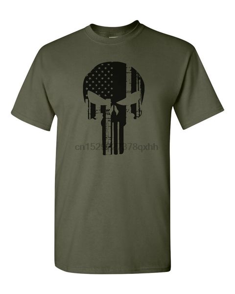 

the punisher new skull flag jon bernthal frank castle t-shirt-military green