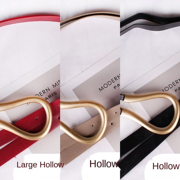 

internet celebrity ins solid metal large horseshoe women's double curved u-shaped wide waist seal internet celebrity ins solid metal la, Black;brown