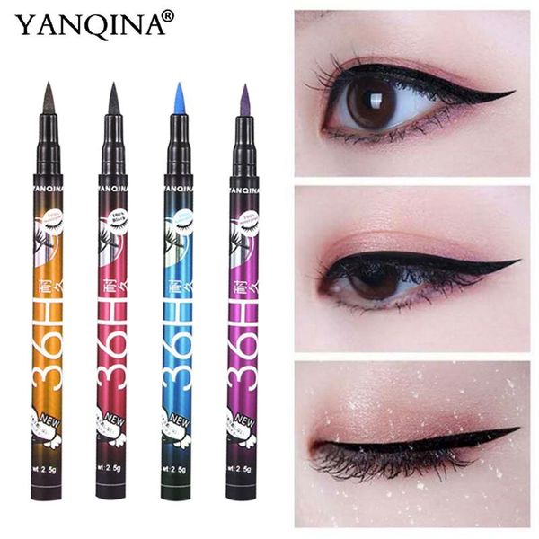 

eye shadow/liner combination fashion color eyeliner pen pearl shadow waterproof and sweat is not blooming make up comestics long-lasting pen