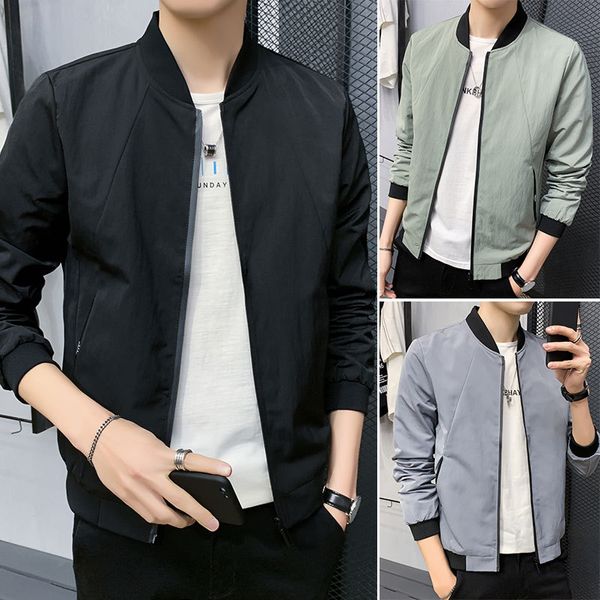 

Men's 2020 spring and autumn new casual jacket thin coat tide male Korean version of Slim handsome baseball uniform