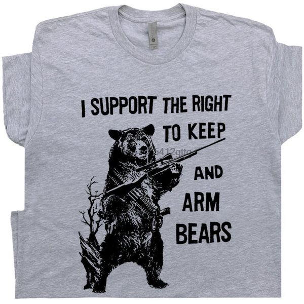 

bear arms t shirt 2nd amendment t shirt hunting tee saying i support the right to arm bears hilarious witty novelty