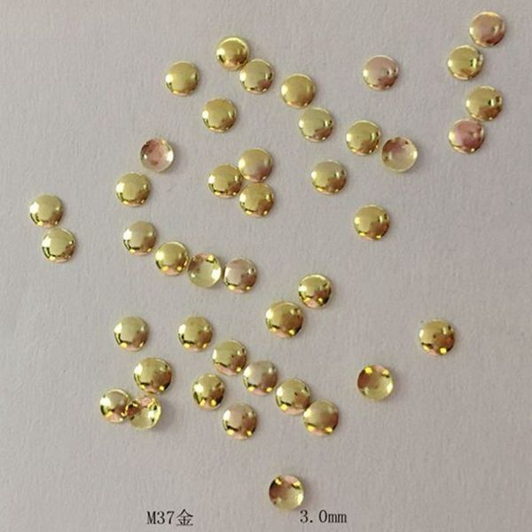 

1 pack about 100psc new nail semicircle rivets 2mm gold and silver nail sticker 3d art suppliers glue and paste tools m37, Silver;gold