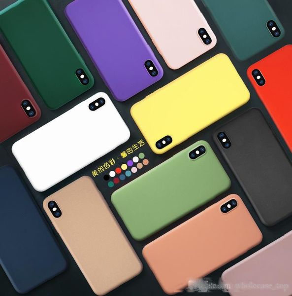 

colorful case smooth soft glossy tpu ultra thin slim cover for iphone xs max/ xs/xr/x/8/8plus/7/7plus/6/6plus shopping