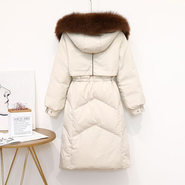 

women's down & parkas windbreaker winter jacket women 2021 real fur collar coat korean clothes woman mujer chaqueta lxr569, Black