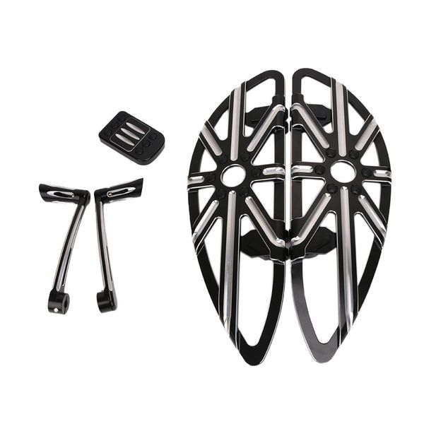 

cnc front floorboards +brake pedal+shifter pegs fit for harley touring softail