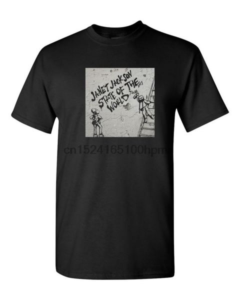 

джанет джексон state of the world tour 2017 на заказ mens t-shirt tee new-black