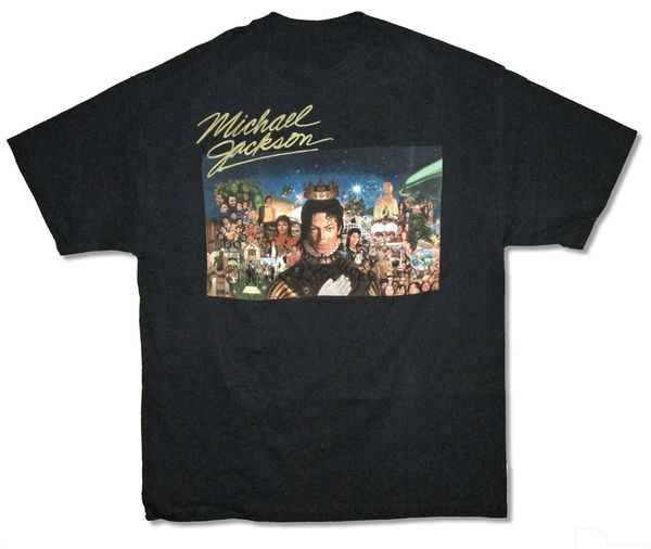 

michael jackson collage black t shirt new diy prited tee shirt