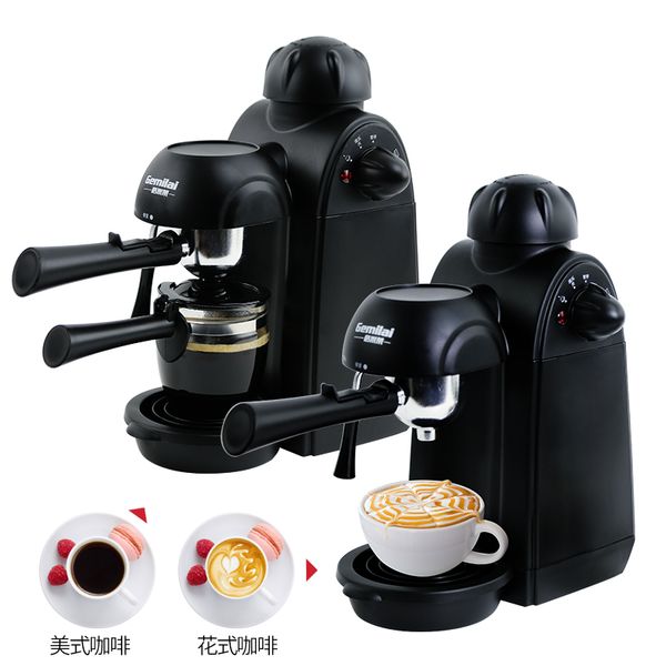 Cafeteira Home Mini estilo italiano semi-automático pequena espuma de leite chicoteado cozido no vapor e assim por diante