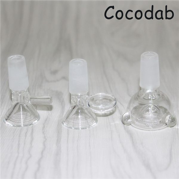 

herb slide glass bowls 10mm 14mm 18mm for glass bongs and glass ash catcher smoking bowl for dab rigs silicone nectar collectors