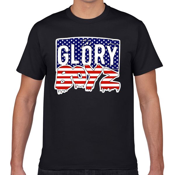 

t shirt men glory boyz usa logo by delao basic black geek print male tshirt xxxl