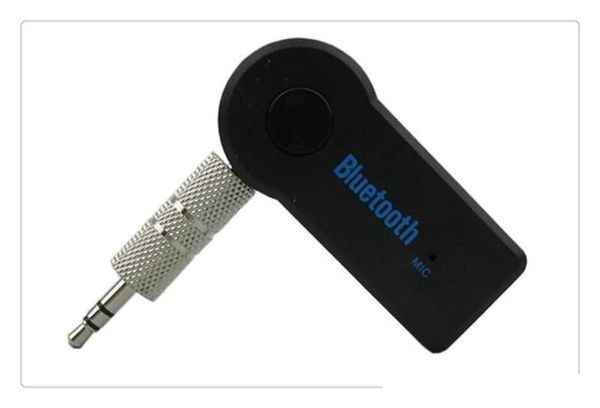 

wholesale universal 3.5mm bluetooth car kit a2dp wireless aux audio music receiver adapter handswith mic for phone mp3 retail box