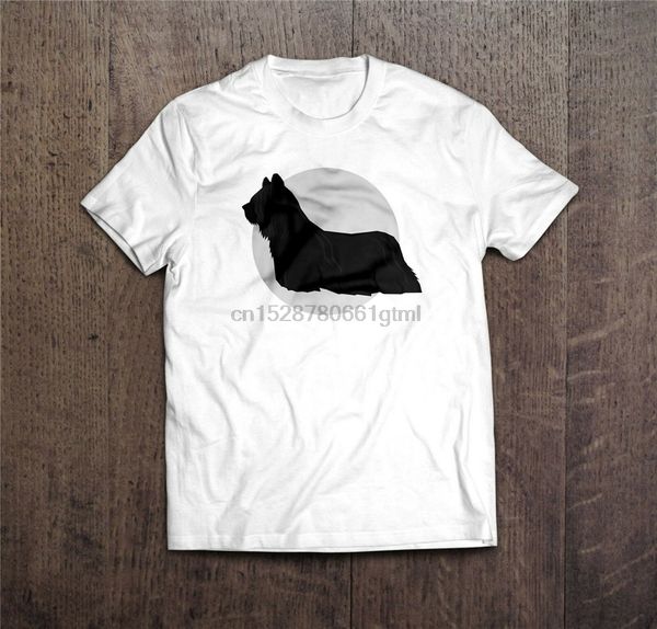 

skye terrier dog t-shirt in white super cool tee tee shirt