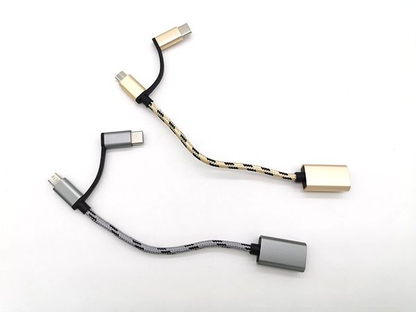 

2 in 1 usb3.0 otg cable nylon braid type c micro usb to usb 3.0 data transfer cable adapter20