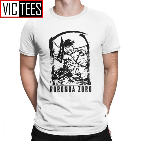 

men roronoa zoro master of the 3 swords tshirt anime one piece comics harajuku pure cotton wholesale tshirt