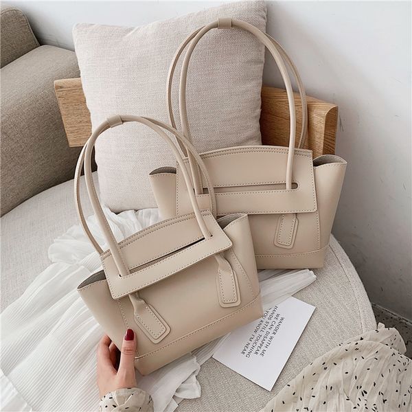 

burminsa trendy trapeze women handbags large capacity underarm design female shoulder bags pu leather tote bags t200914