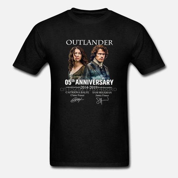 

outlander 5th anniversary 2014 2019 members signatures t shirt black men s-6xl