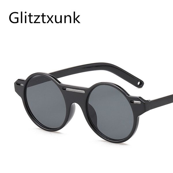 

sunglasses glitztxunk 2021 fashion round kids girls children goggle baby boys anti-uv sun glasses shades colorful uv400 eyewear, White;black