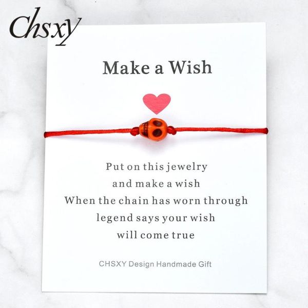 

chsxy halloween jack skellington mini bead charm bracelet wish inspired jewelry lucky red thread string bracelet skull idea gift, Golden;silver