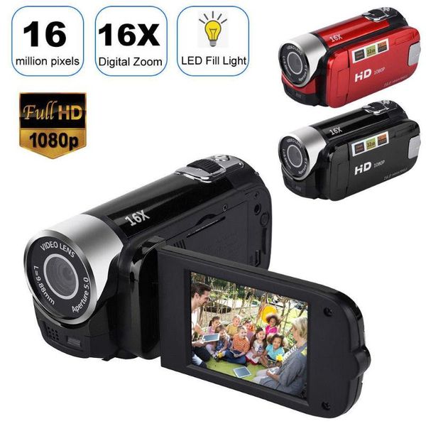Цифровые камеры 1080P Anti-Shake Video Record Камера высокой четкости 16x Zoom 2.7 дюймовый TFT ЖК-экран видеокамера Светодиодный свет Ночное видение