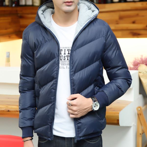 

new fashion winter jacket men thick warm solid cotton parka mens winter jackets and coats size xxxl jaqueta masculino inverno, Black