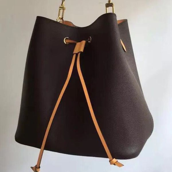 

leather for women shoulder darwstring bags tote handbags bucket genuine bag borsa a classic tracolla high famous graceful shopping qual lugv, Red;black